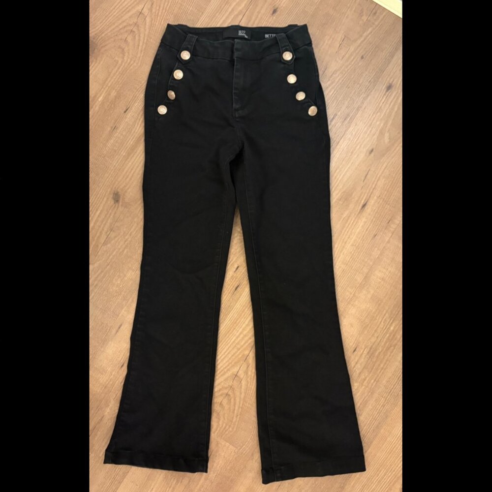 1822 Denim Better Butter Sailor Slim Boot Jean in Black